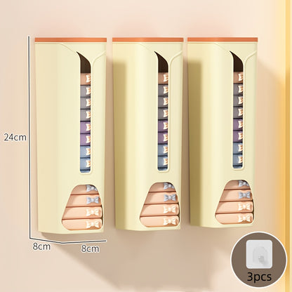 3pcs Wall-Mounted Underwear & Sock Organizer