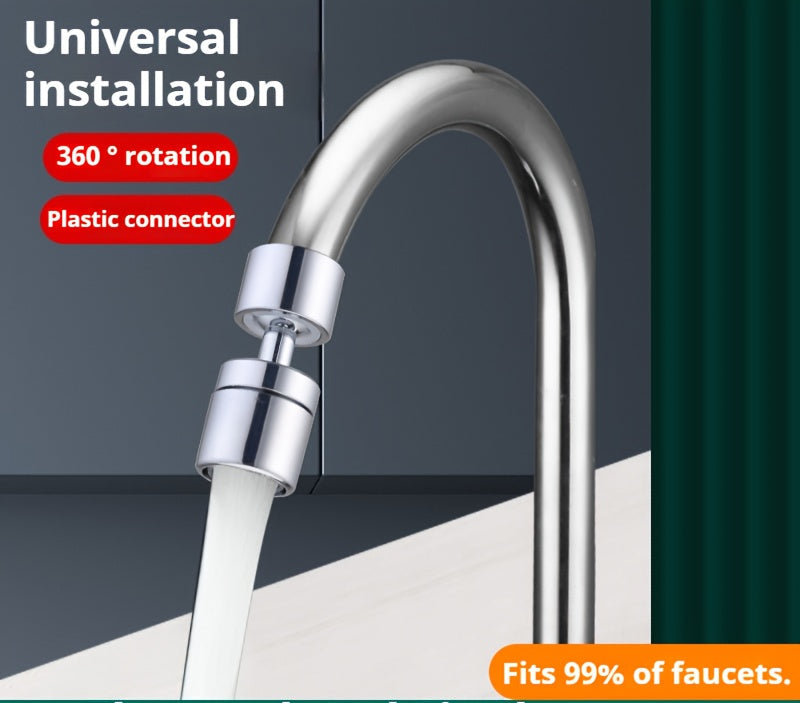 360° Rotating Dual-Mode Kitchen and Bathroom Splash Guard Faucet Aerator