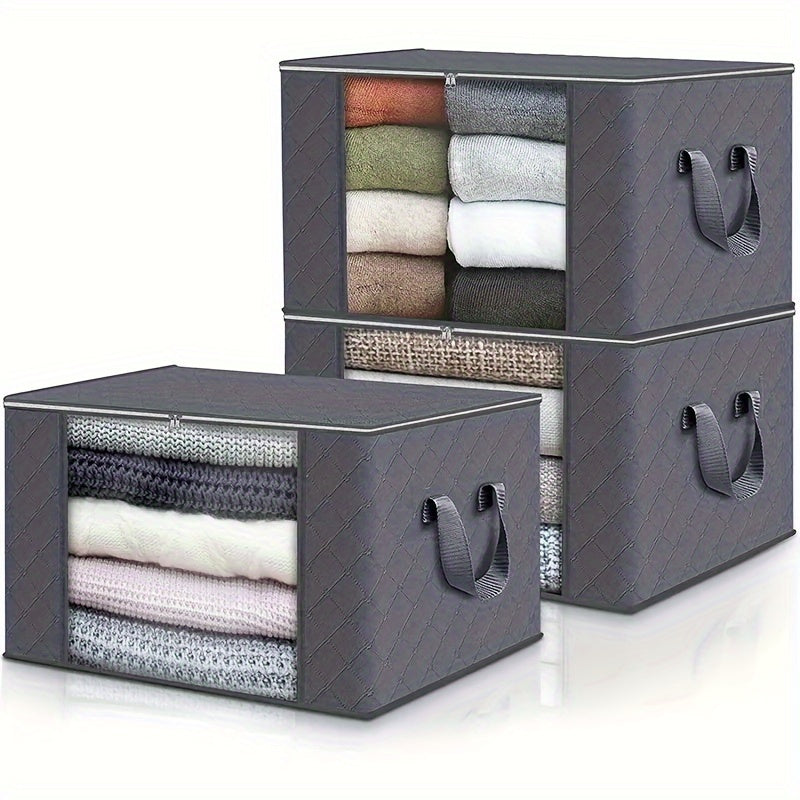 3pcs Large Foldable Fabric Storage Boxes