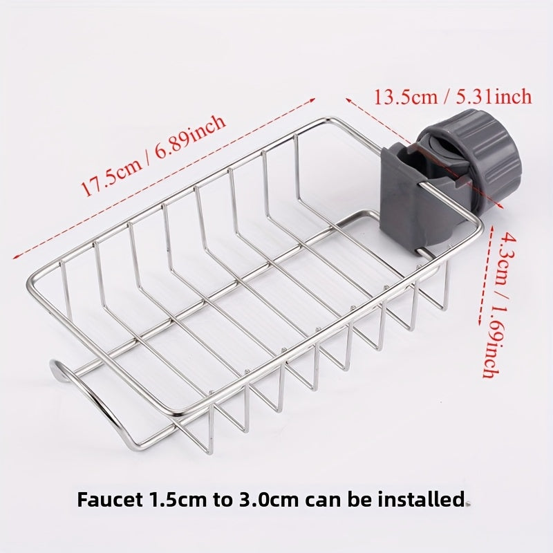 Adjustable Stainless Steel Kitchen Sink & Bathroom Organizer with Drainage