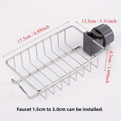 Adjustable Stainless Steel Kitchen Sink & Bathroom Organizer with Drainage
