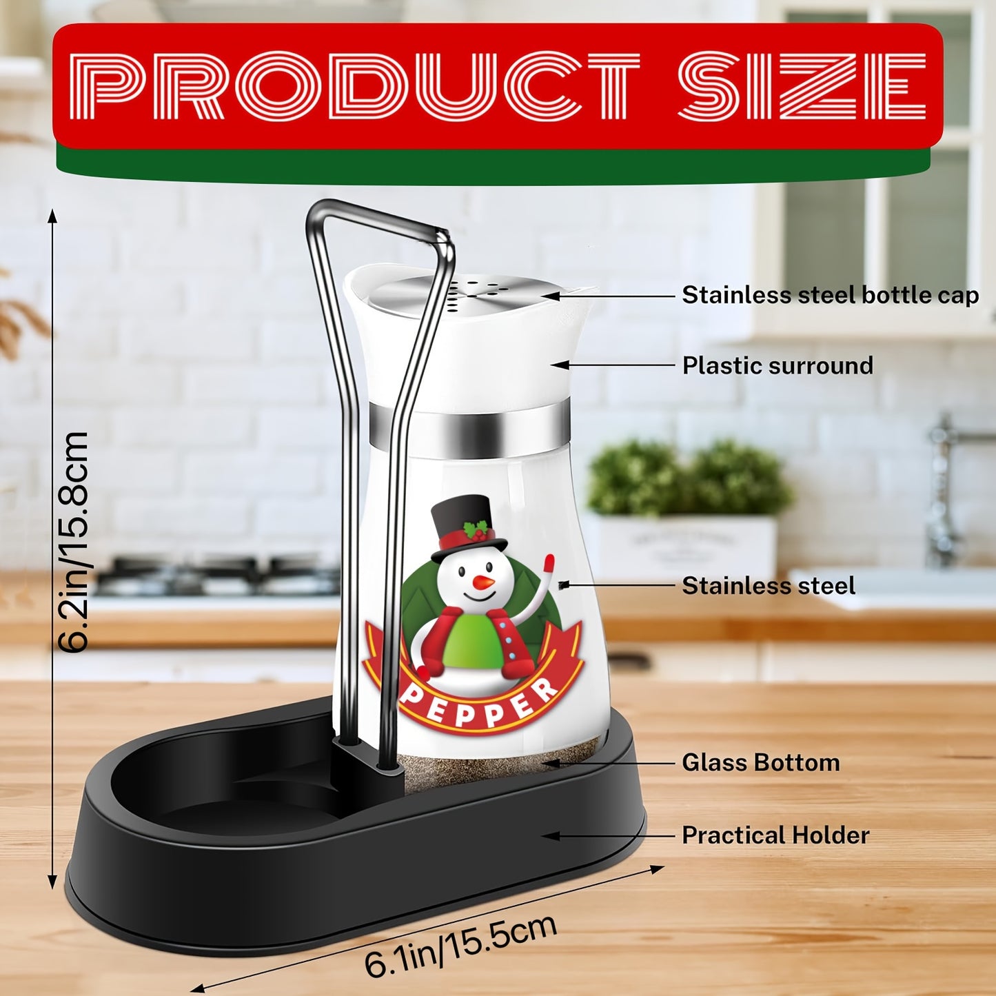 1Set Santa Claus and Snowman Salt and Pepper Shaker