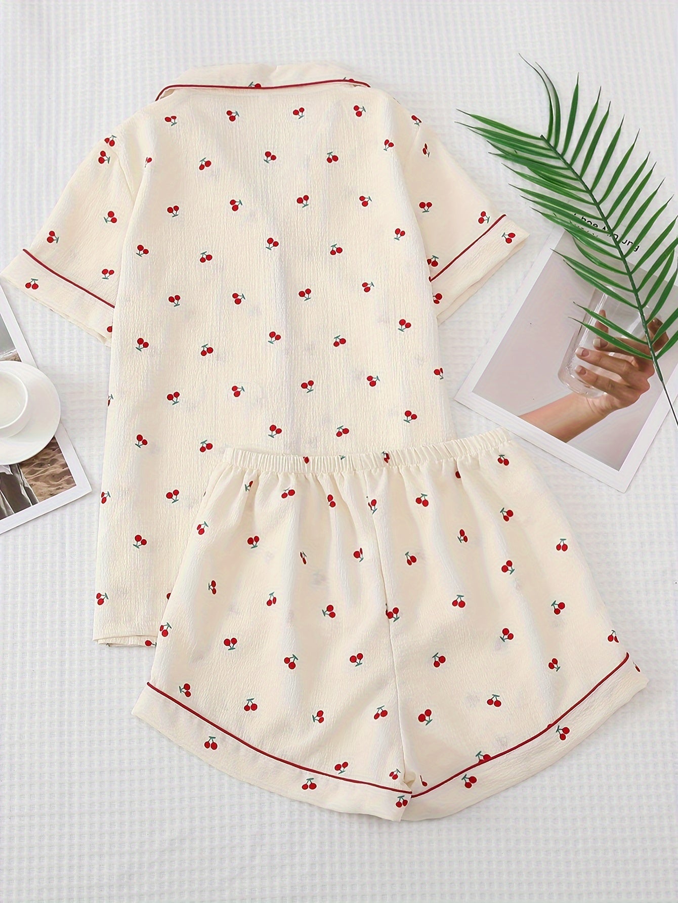 Cherry Print Pajama Set