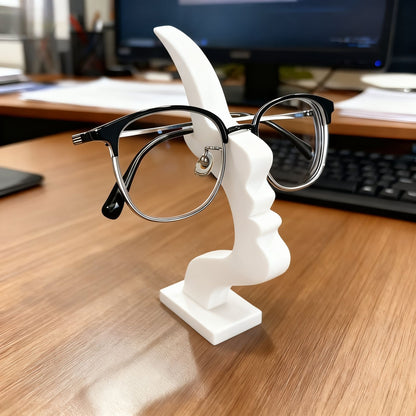 Curved Eyeglass Stand with Non-Slip Base