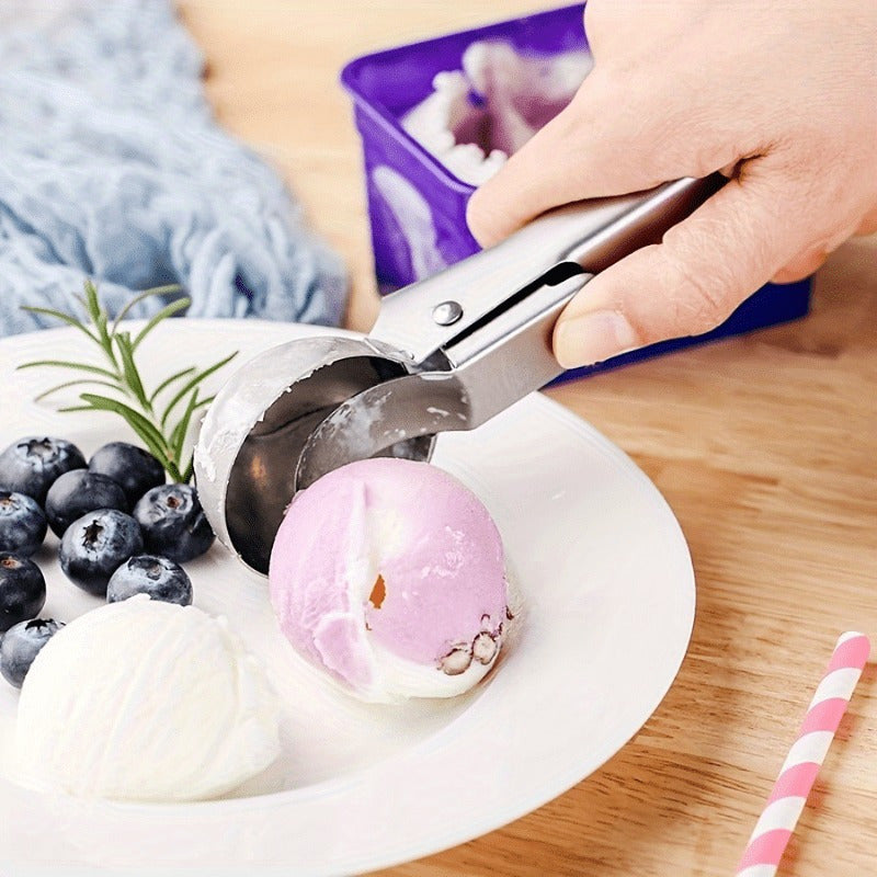 Premium Stainless Steel Ice Cream Scoop with Trigger