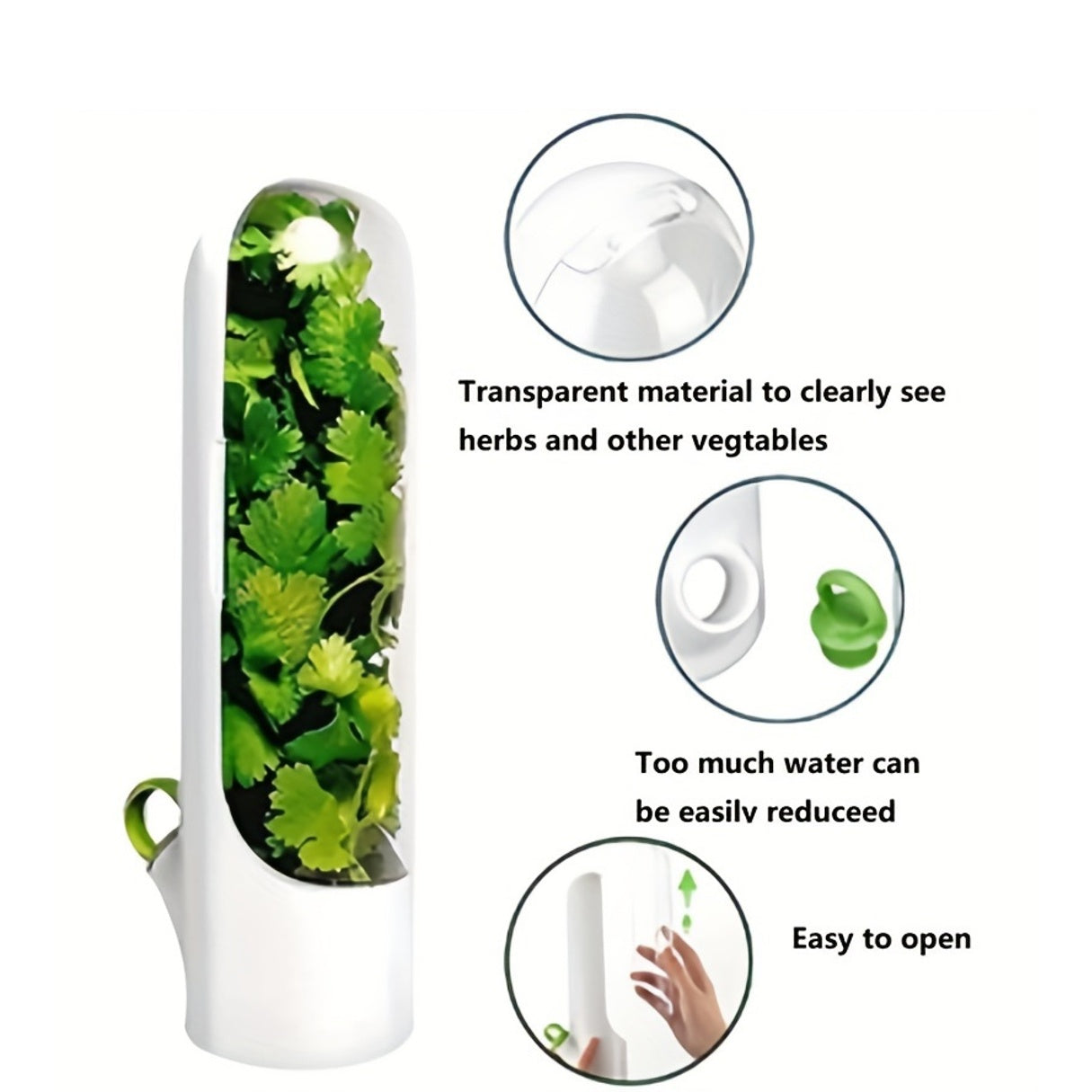1pc Herb Keeper for Refrigerator