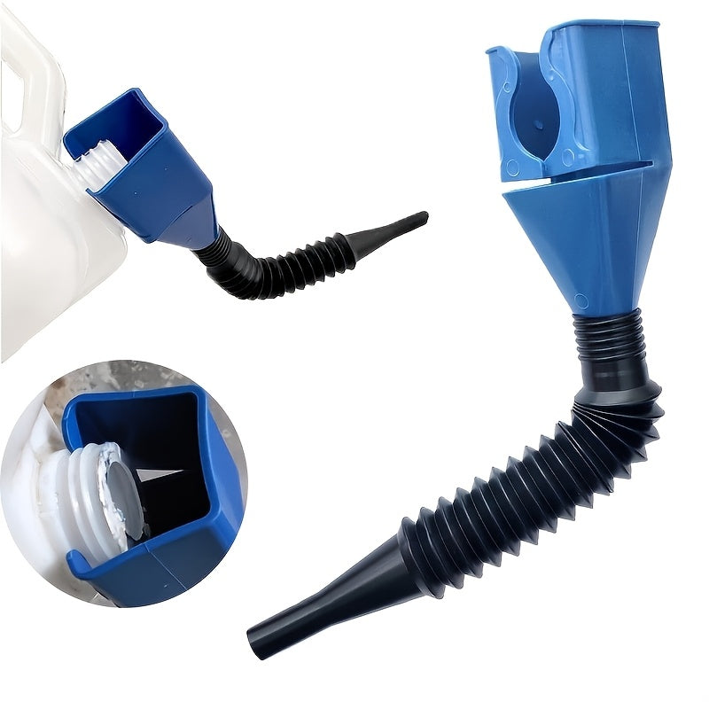 Portable & Foldable Oil Funnel with Quick-Connect Nozzle