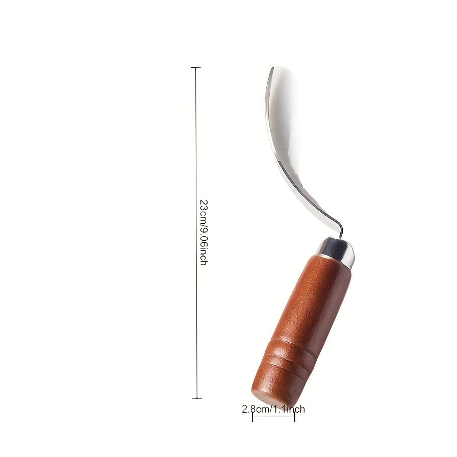 Durable Coconut Opener with Wooden Handle