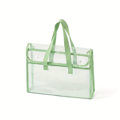 Transparent PVC File Organizer with Sturdy Handle