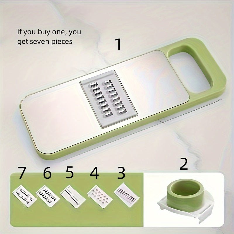 7pcs Stainless Steel Multifunctional Vegetable Slicer and Grater Set - HazMarket