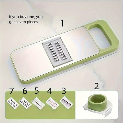 7pcs Stainless Steel Multifunctional Vegetable Slicer and Grater Set - HazMarket