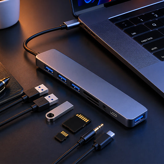 8-in-1 USB Hub for Laptops & Desktops