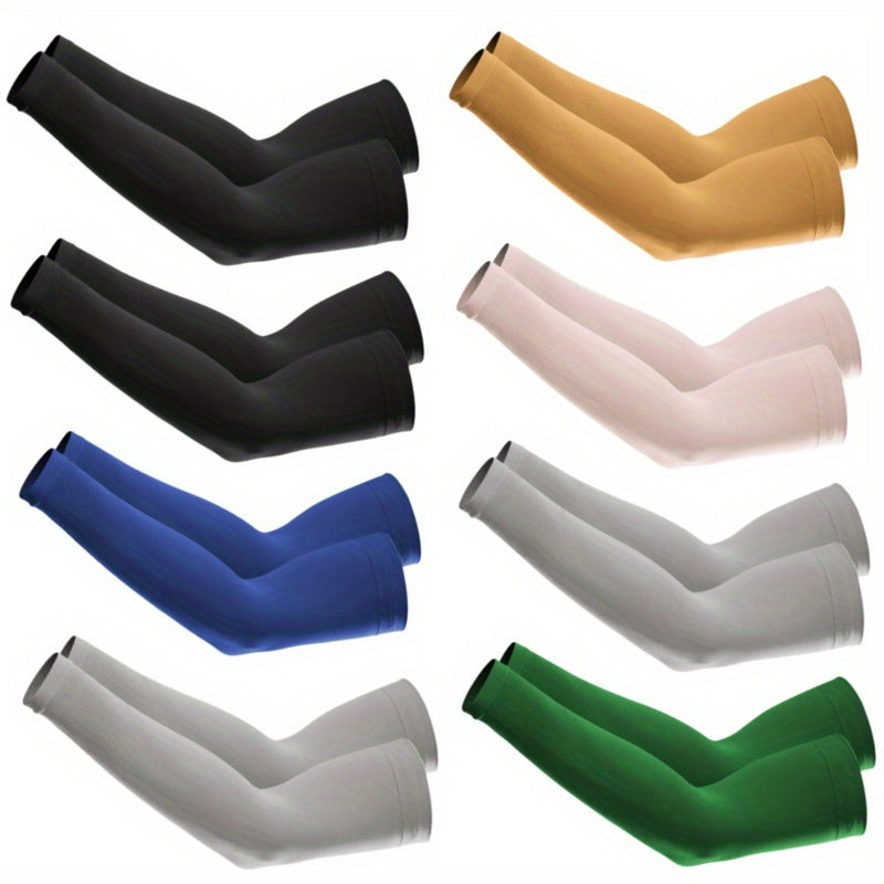 8 Pairs Cooling Arm Sleeve Compression for Men & Women