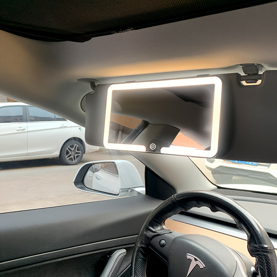 Car Visor Mirror with LED Light