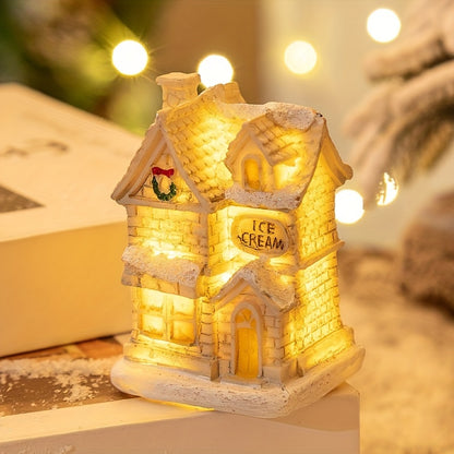 Enchanting Glowing Resin Christmas House