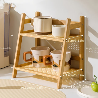 2-Tier Freestanding Shelf Organizer