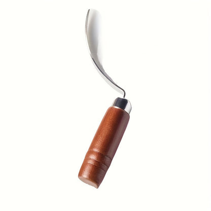 Durable Coconut Opener with Wooden Handle