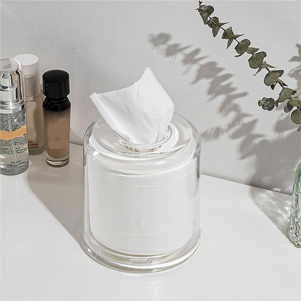 Acrylic Round Transparent Tissue Box