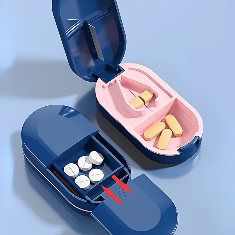 Portable Storage Box Pill Cutter
