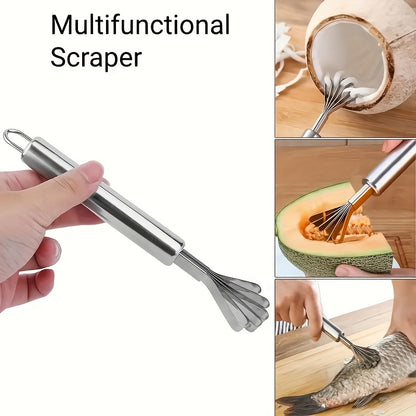 Heavy-Duty Manual Fruit Grater & Fish Scale Remover
