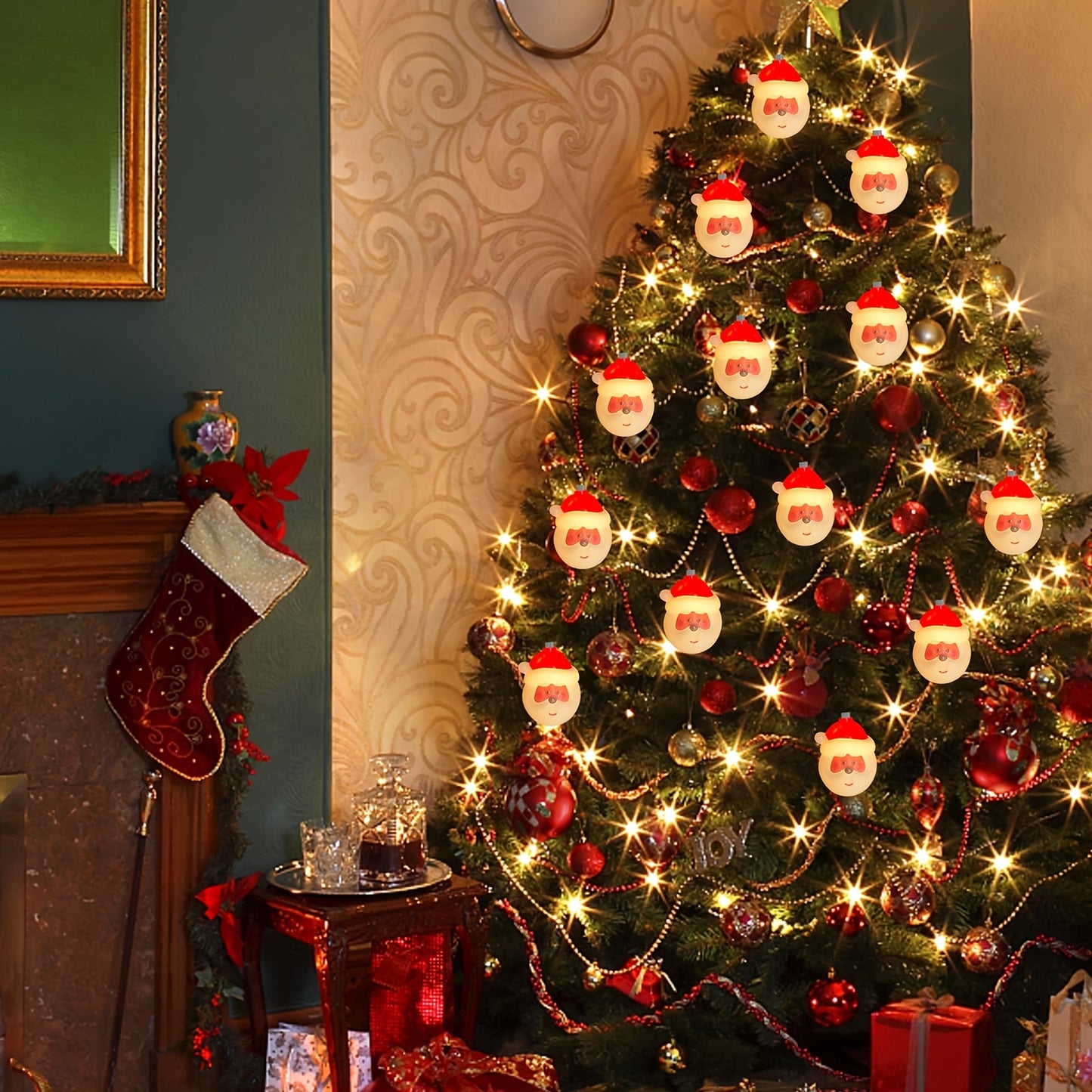 Santa Claus Christmas String Lights