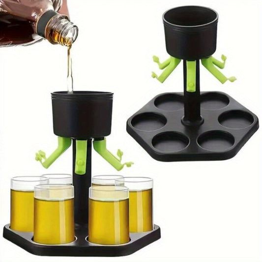 Multi-Cup Beverage Dispenser with Adjustable Spouts
