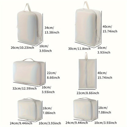 6pcs Compression Packing Travel Storage Bags Set