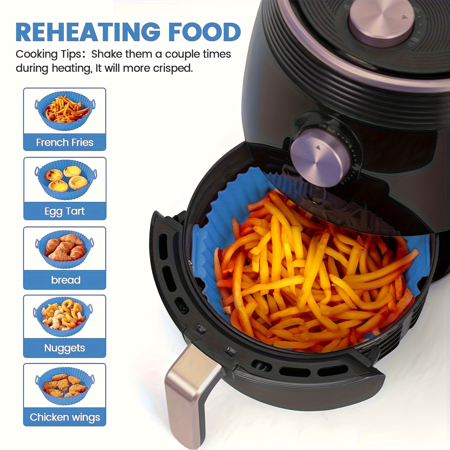 6pcs Silicone Air Fryer Liners
