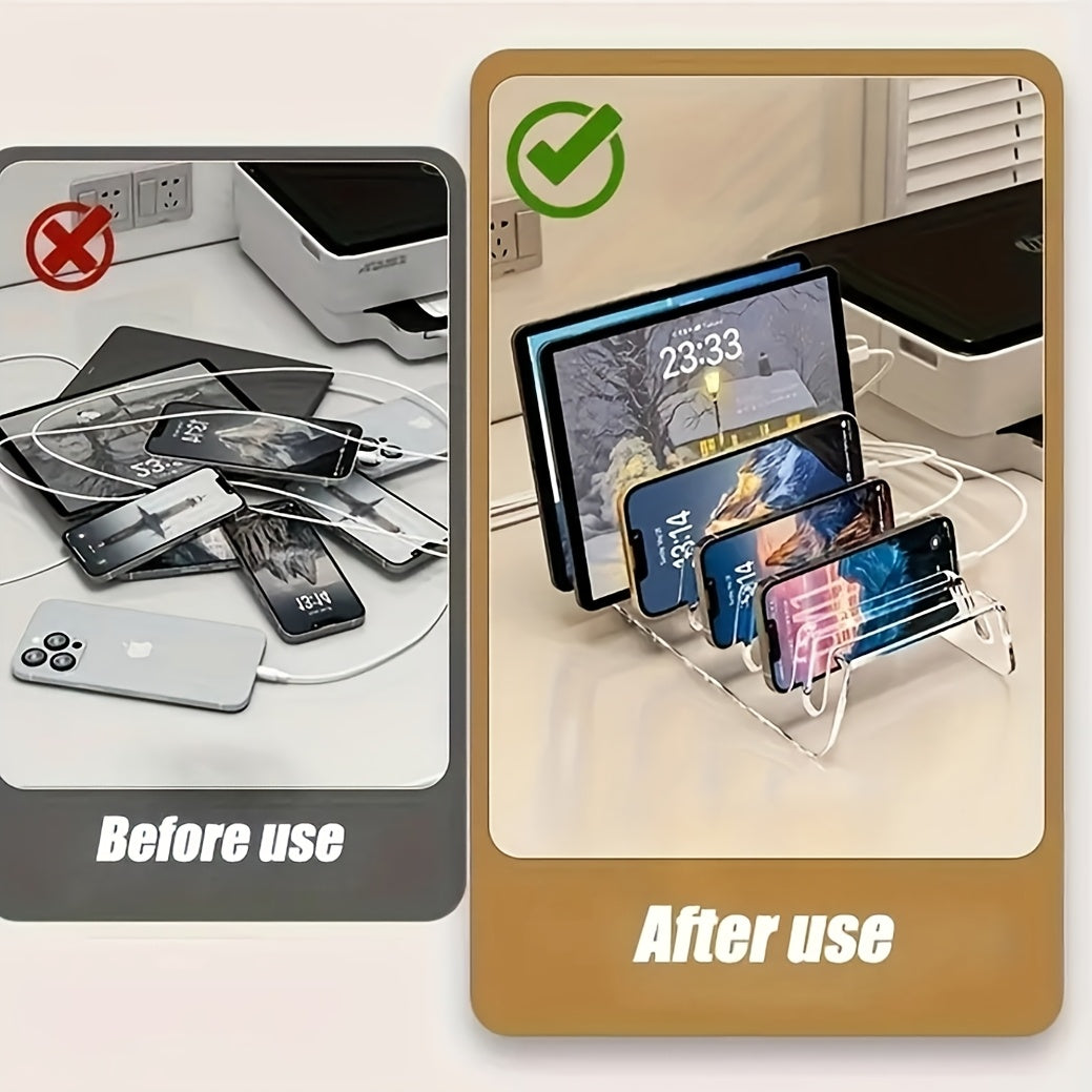 Acrylic Phone, Laptop & Tablet Storage Organizer