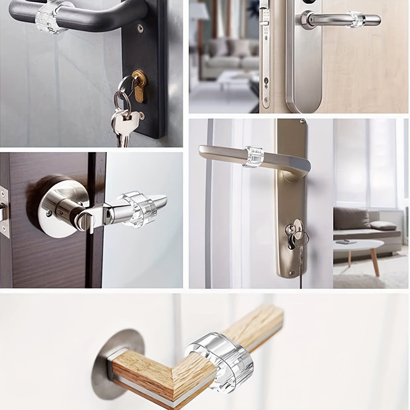 Invisible Anti-collision Wall Silent Door Handle