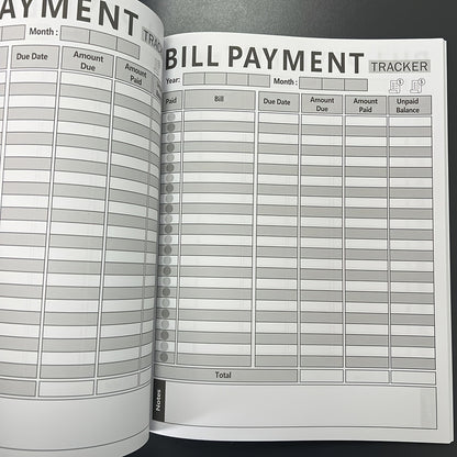 Monthly Bill Payment Tracker Planner
