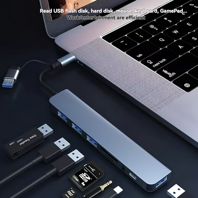 8-in-1 USB Hub for Laptops & Desktops