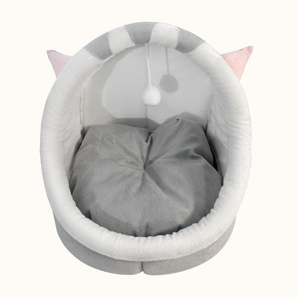 Semi-enclosed And Detachable Cat Bed
