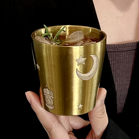 175ml Golden Double-Walled Stainless Steel Cup