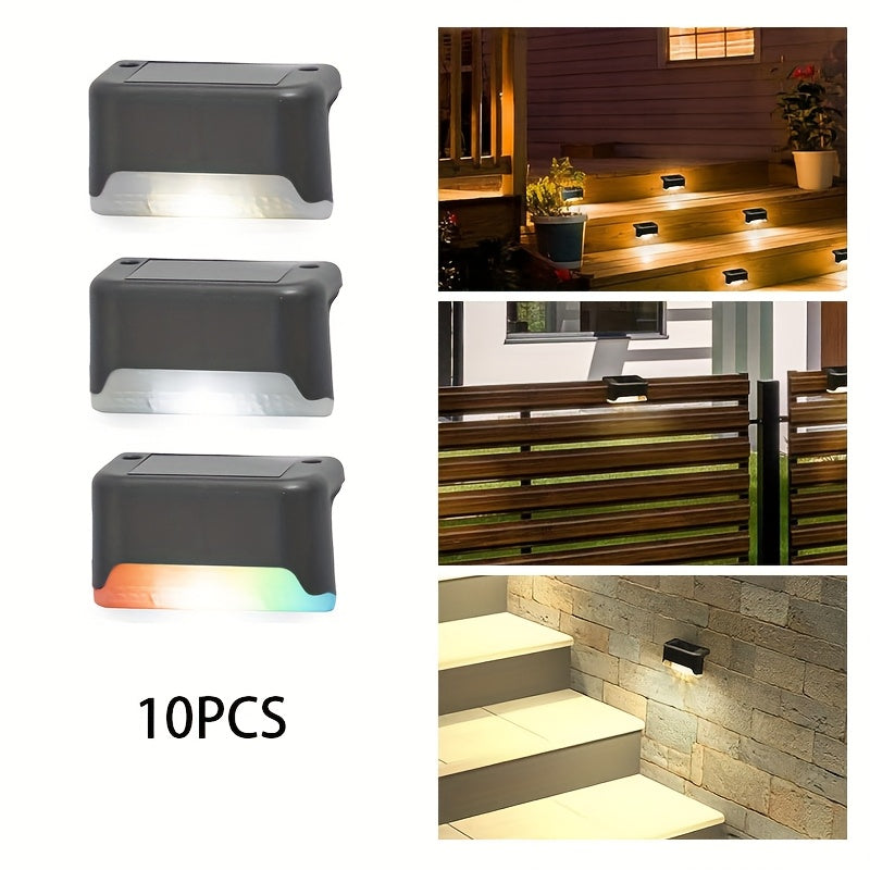 10pcs Solar Step Outdoor Lights