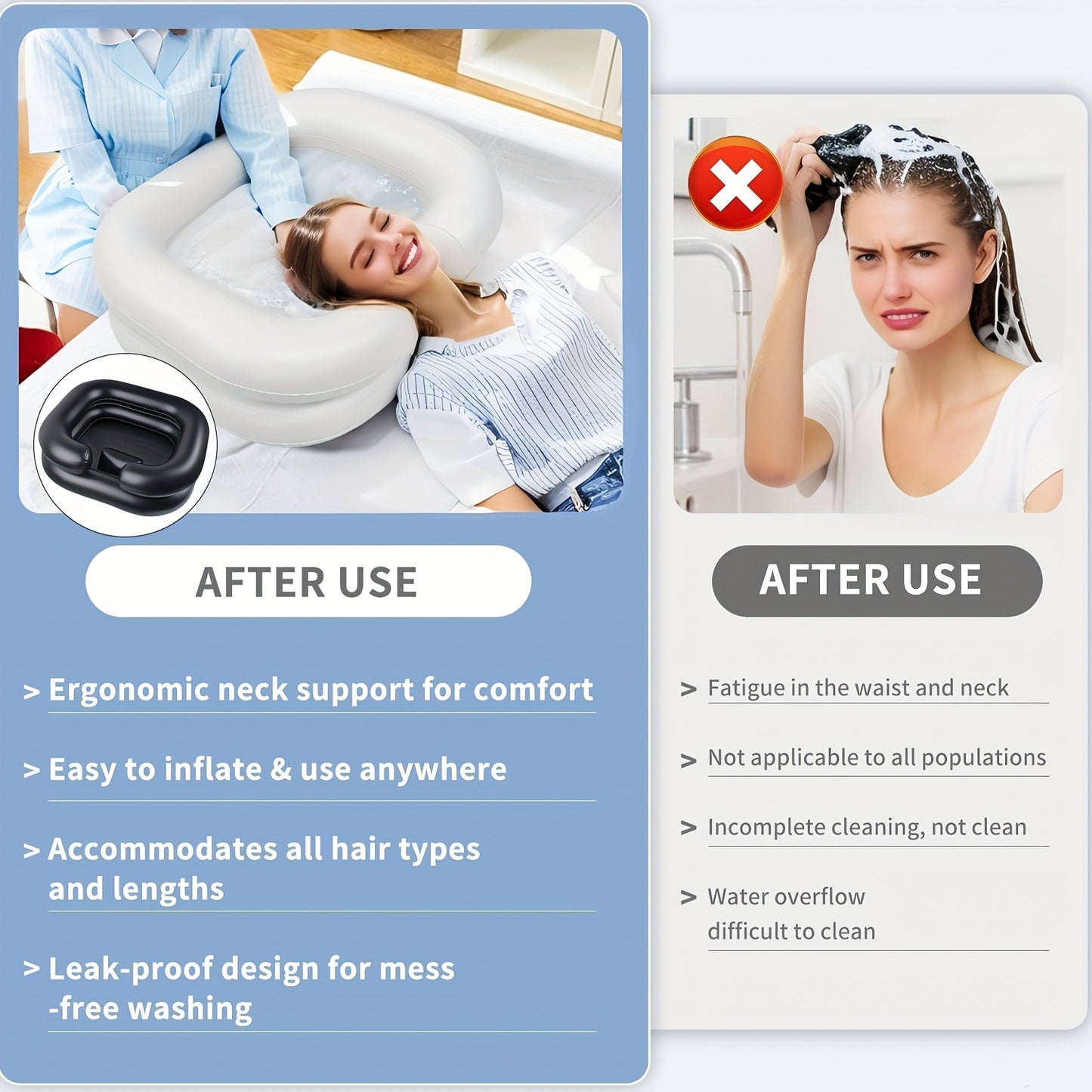 Portable Inflatable Hair Washing Basin