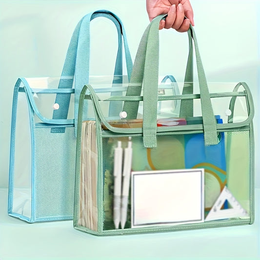 Transparent PVC File Organizer with Sturdy Handle