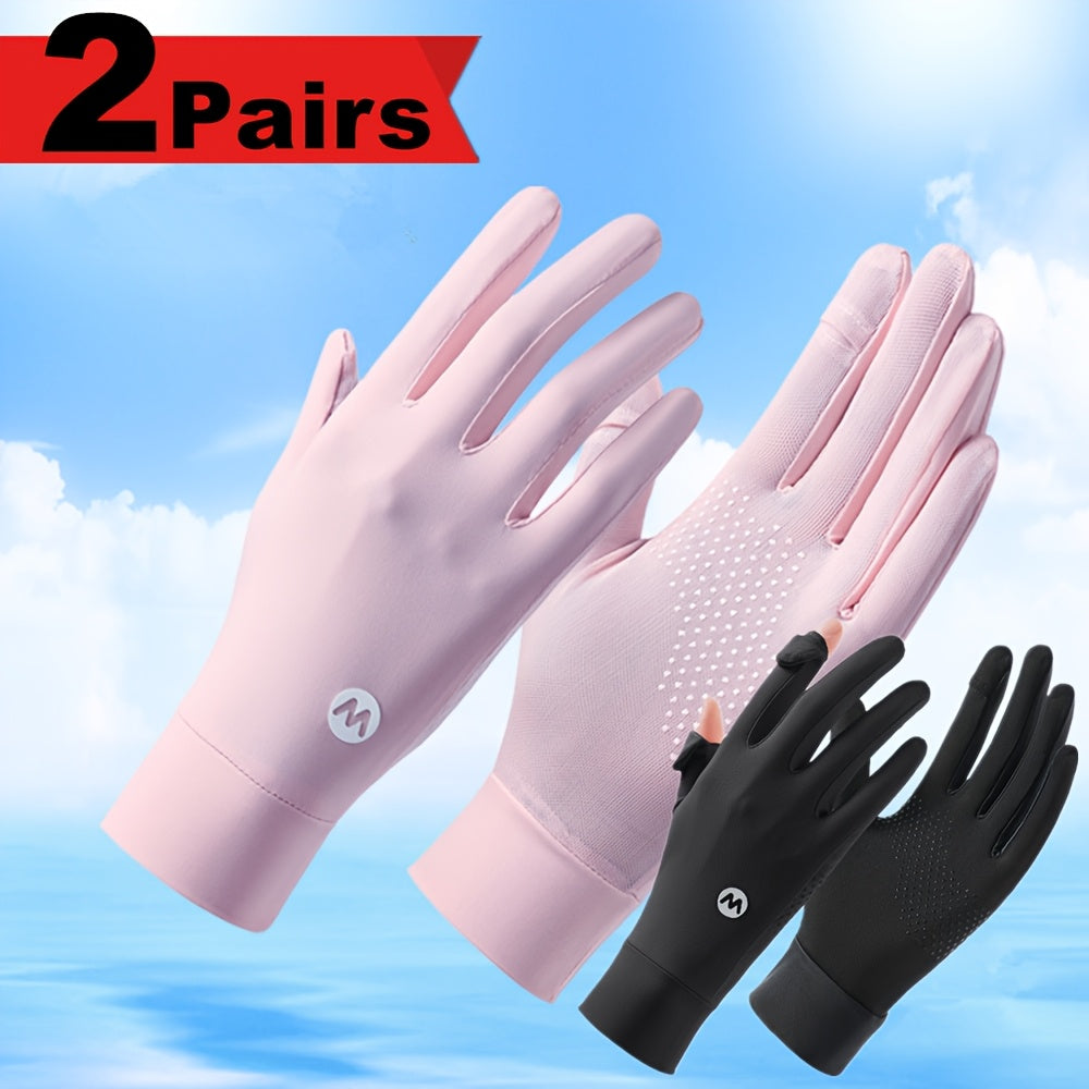 2 Pairs Women's Lightweight Stretch Gloves