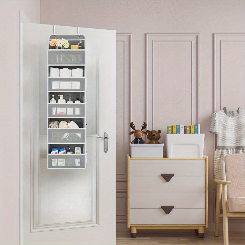 5-Tier Foldable Door Hanging Storage Rack with 5 Large Pockets