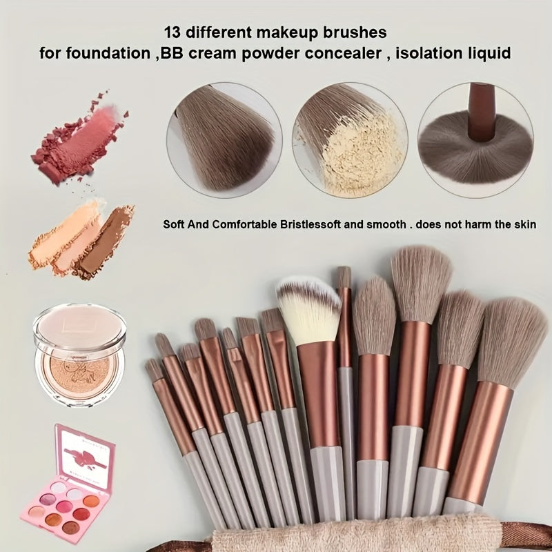 13Pcs Soft Makeup Brush Set