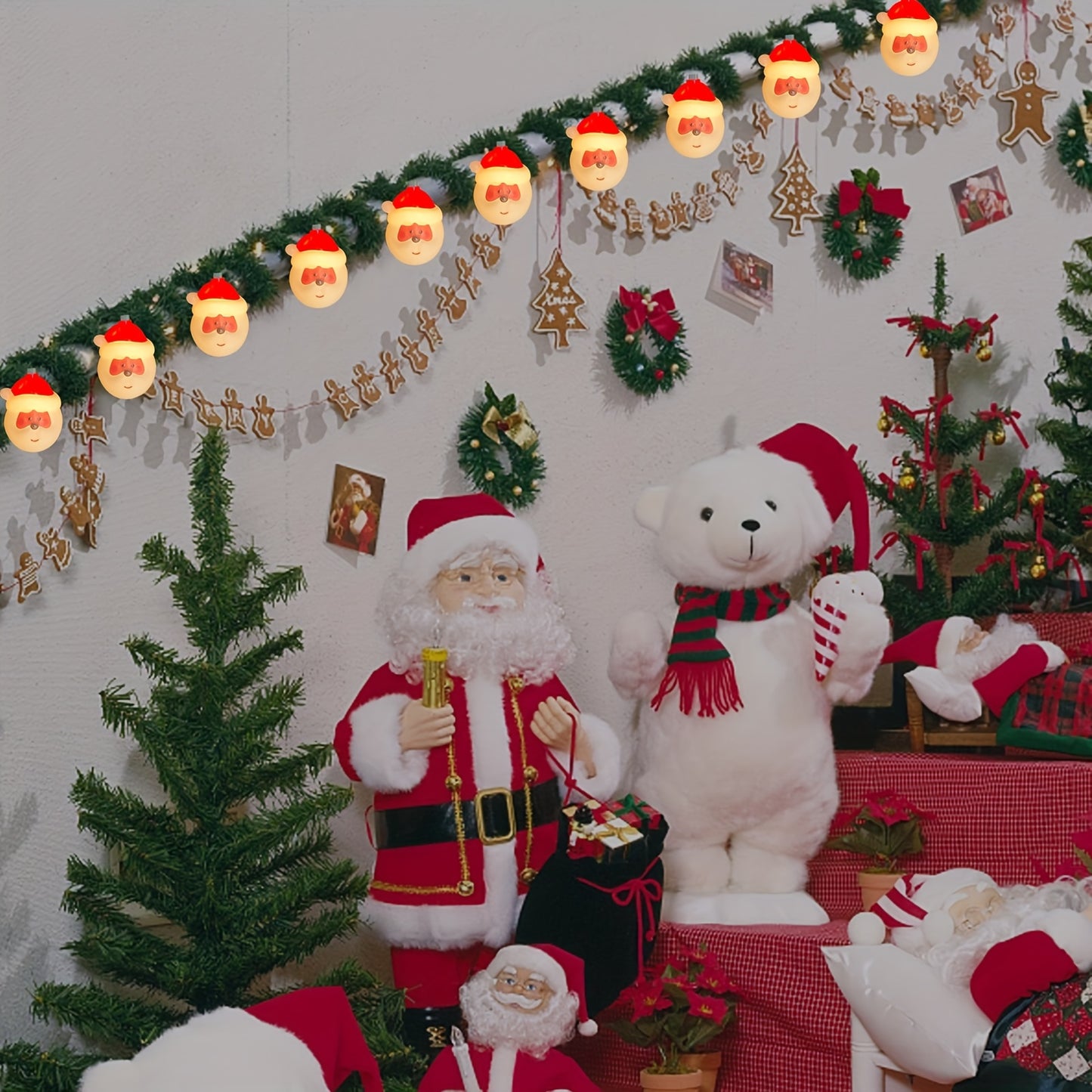 Santa Claus Christmas String Lights