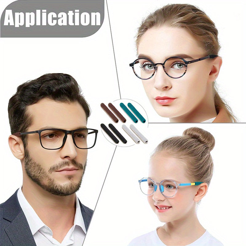 4pcs Anti-Slip Elastic Eyeglass Ear Pads