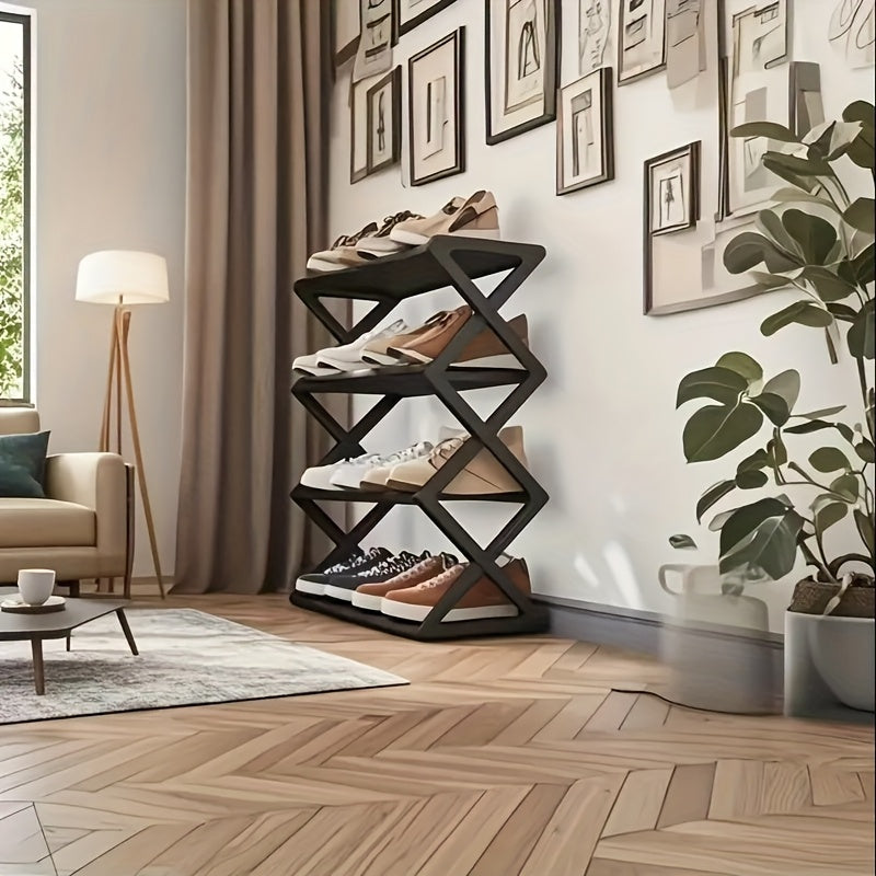 Four-Tier Minimalist Metal Shoe Rack