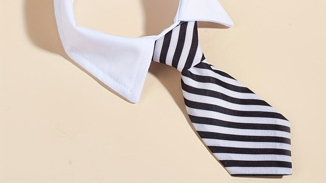 Stylish Adjustable Necktie Collar for Dogs and Cats