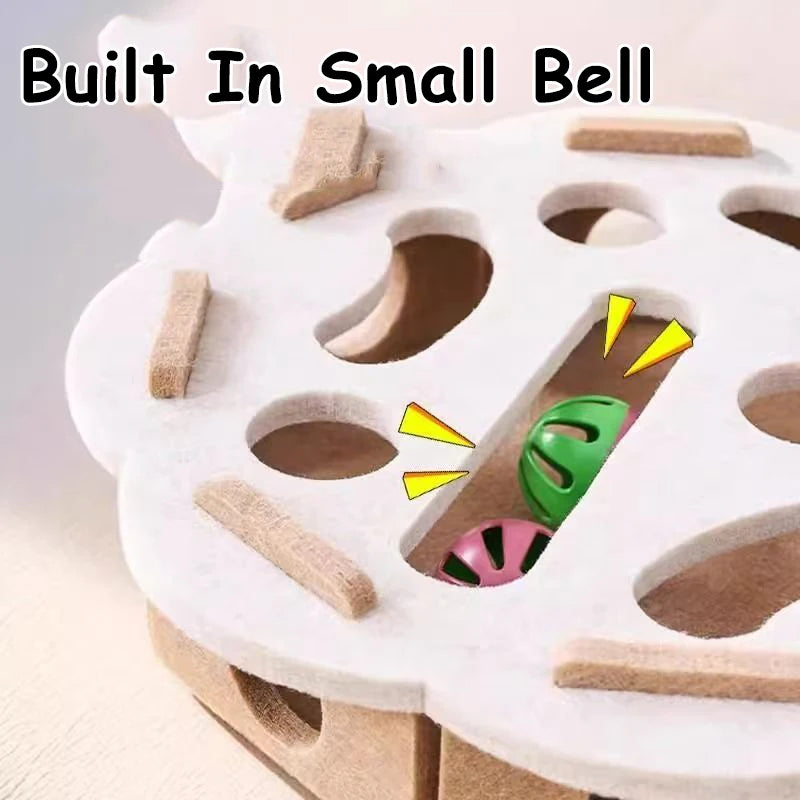 Puzzle Box Toy for Cats with Ball