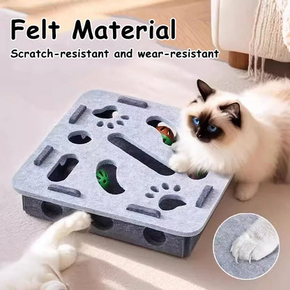 Puzzle Box Toy for Cats with Ball