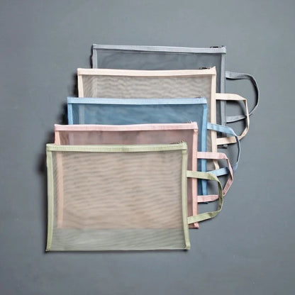 A4 Transparent Mesh Zip Bag