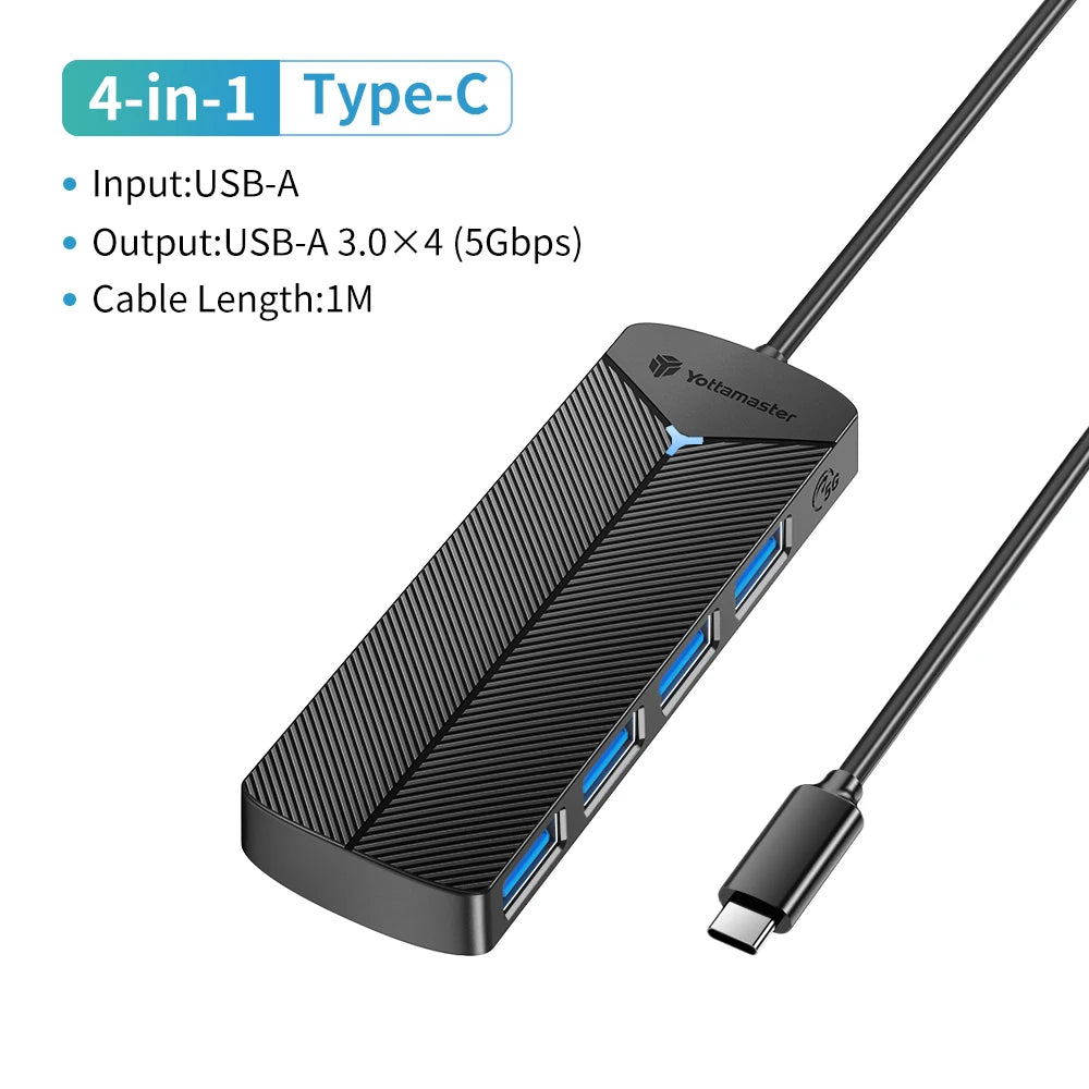 5Gbps 4-in-1 USB Hub Ultra-Slim Adapter