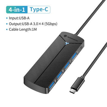 5Gbps 4-in-1 USB Hub Ultra-Slim Adapter
