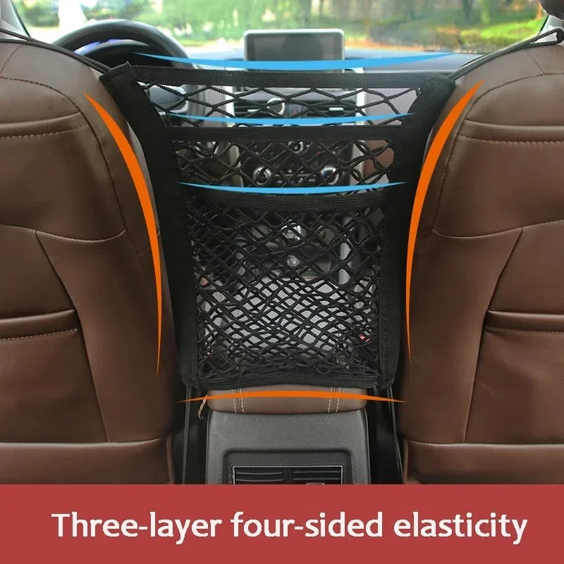 Mesh Divider Storage Bag Between Seats Car